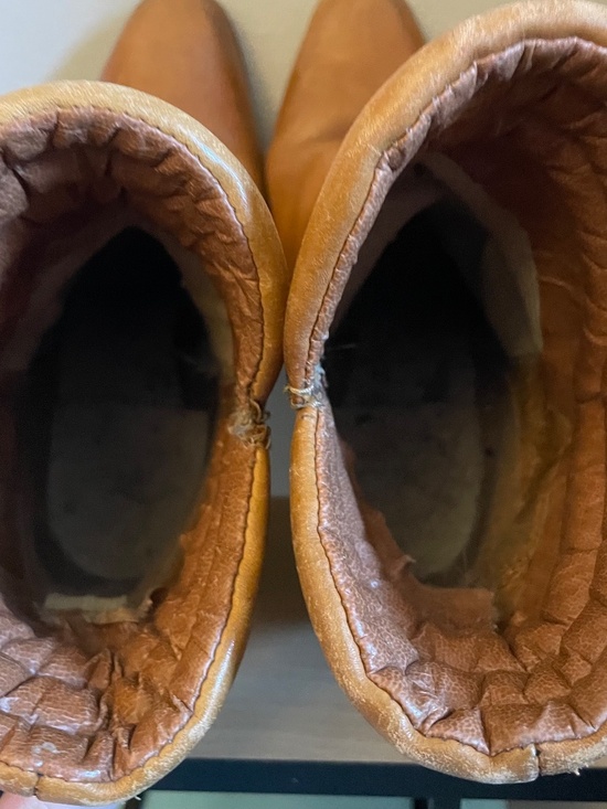 Vintage Western-Style Ankle Boots Cognac Quilted Leather – Size 6–6.5 GUVC *NOTE - Picture 12 of 12